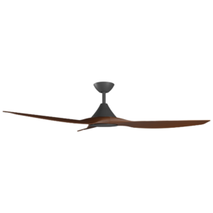 Calibo CloudFan SMART DC Ceiling Fan - Black with Koa Blades 60" - Image 2