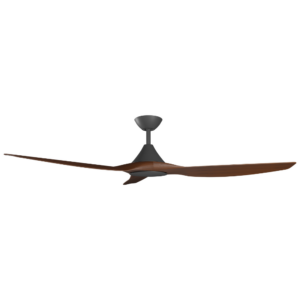 Calibo CloudFan SMART DC Ceiling Fan - Black with Koa Blades 60" - Image 4