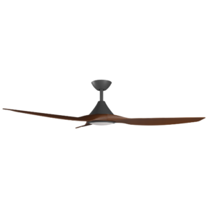 Calibo CloudFan SMART DC Ceiling Fan with LED Light - Black with Koa Blades 60" - Image 2