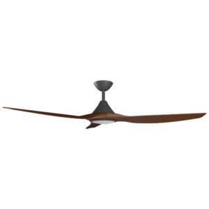 Calibo CloudFan SMART DC Ceiling Fan with LED Light - Black with Koa Blades 60" - Image 4