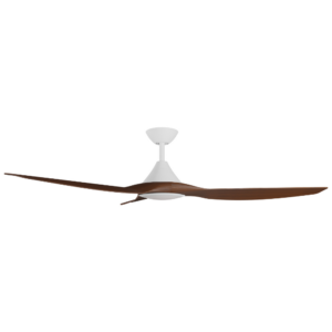 Calibo CloudFan SMART DC Ceiling Fan with LED Light - White with Koa Blades 60" - Image 2