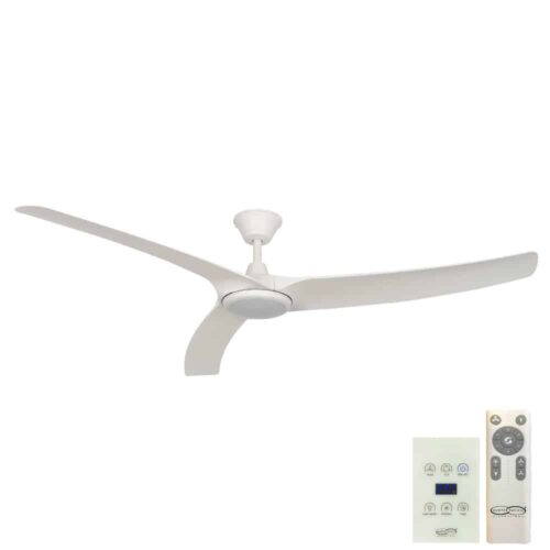 Hunter Pacific Aqua V2 IP66 DC Ceiling Fan with LED Light - White 70" (Remote & Wall Control)