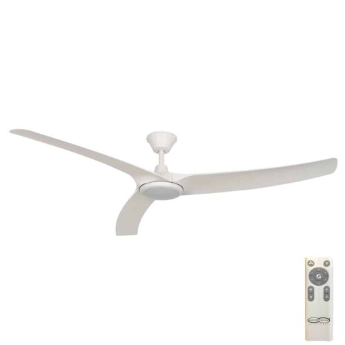 Aqua V2 IP66 Rated DC Ceiling Fan with CCT LED Light - White 70"
