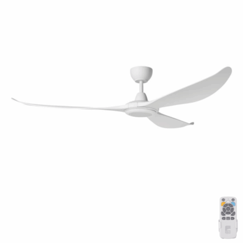 Eglo Kurrawa IP55 DC Ceiling Fan with LED Light - Matte White 72"