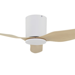 Fanco Studio SMART DC Ceiling Fan with Remote & Wall Control - White with Beechwood Blades 42" - Image 2