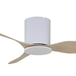 Fanco Studio SMART DC Ceiling Fan with Remote & Wall Control - White with Beechwood Blades 48" - Image 2