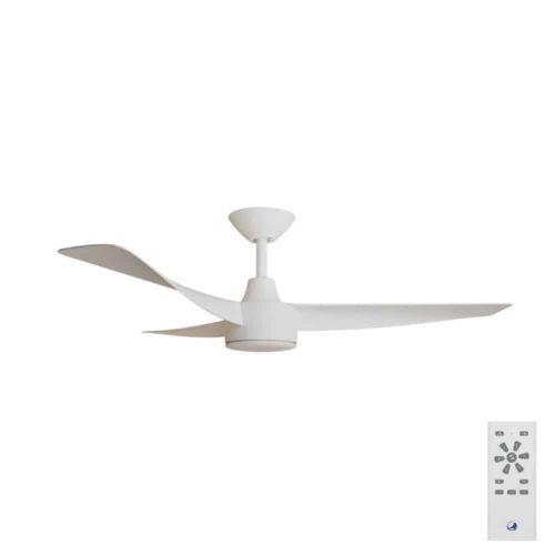 Calibo Turaco 48 inch DC Ceiling with LED Light in White
