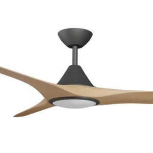 Calibo CloudFan SMART DC Ceiling Fan with LED Light - Black with Bamboo Blades 72" - Image 2