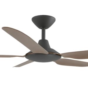 Calibo Storm DC Ceiling Fan - Black with Koa Blades 52" - Image 2