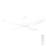 Brilliant Vector DC Ceiling Fan with LED Light - White 52"