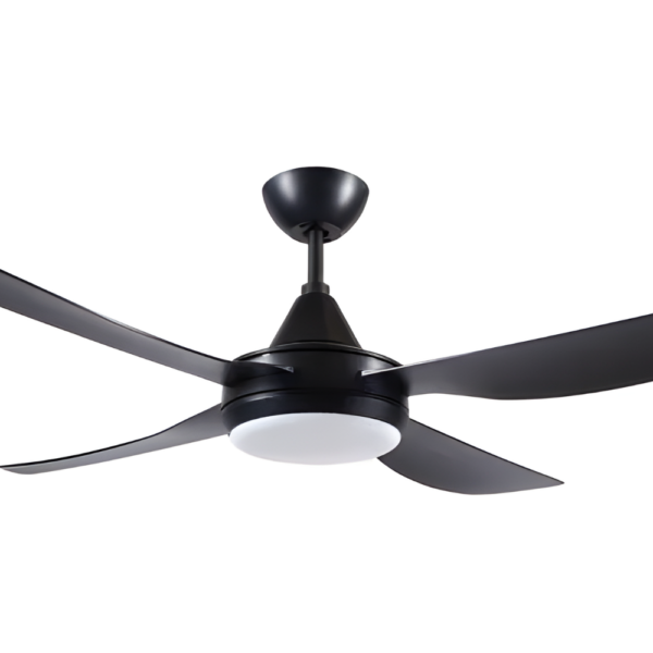 Brilliant Vector DC Ceiling Fan with LED Light - Black 56"