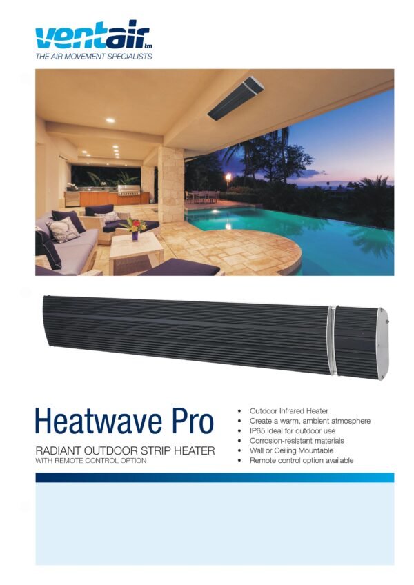 Ventair Heatwave PRO Radiant Strip Heater – 2400W