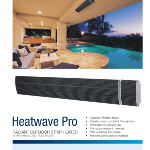 Ventair Heatwave PRO Radiant Strip Heater With Remote – 1800w - Image 3