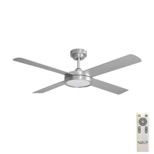Hunter Pacific Pinnacle V2 DC Ceiling Fan with LED Ligh - Brushed Aluminium 52" - main