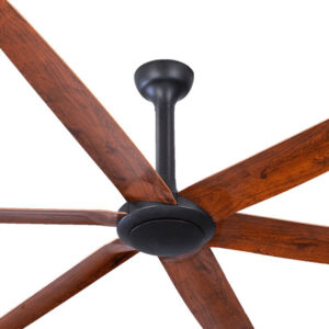 The Big Fan V2 DC Ceiling Fan - Matte Black and Natural Oak 106" (Remote and Wall Control) - Image 2