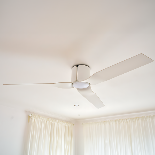 Fanco Flow DC Ceiling Fan with LED Light - White 52"