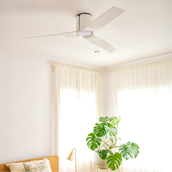 Fanco Flow DC Ceiling Fan with LED Light - White 52"