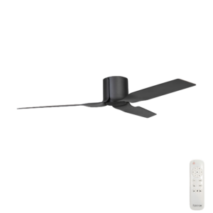 Fanco Flow DC Ceiling Fan - Black 52"