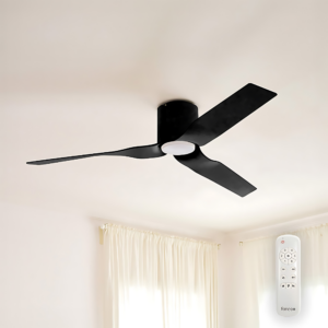 Fanco Flow DC Ceiling Fan with LED Light - Black 52"