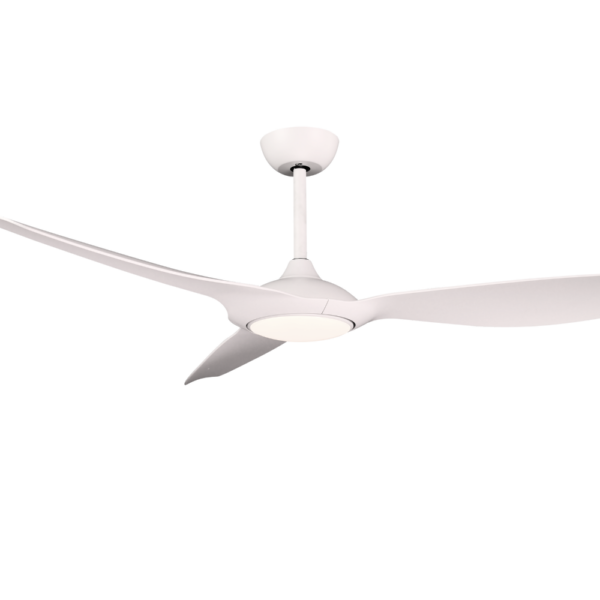 Claro Glider DC Ceiling Fan with LED Light - White 60"