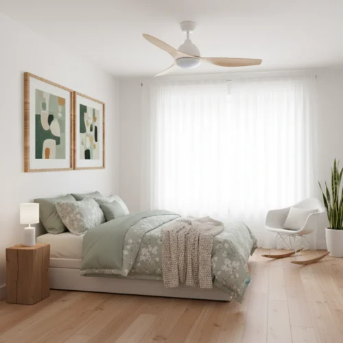 fanco-breeze-48-inch-ac-white-beechwood-with-cct-led-light-bedroom-insitu