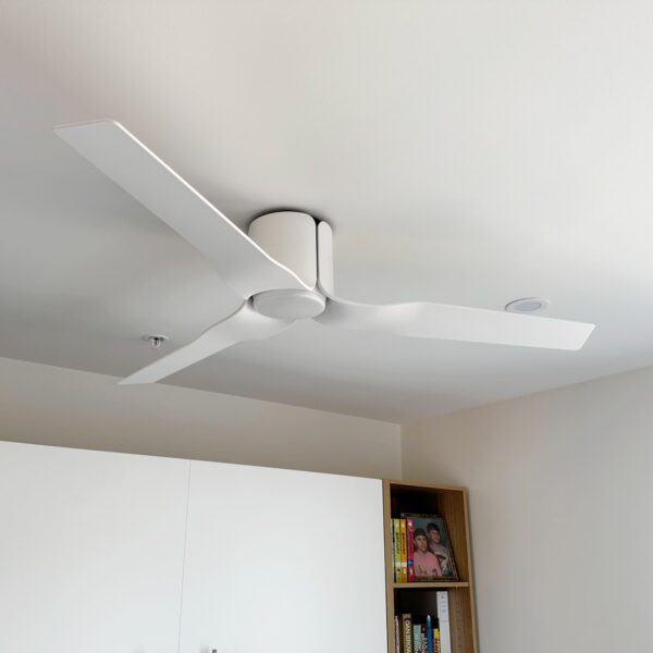 Fanco Flow DC Ceiling Fan with LED Light - White 52"