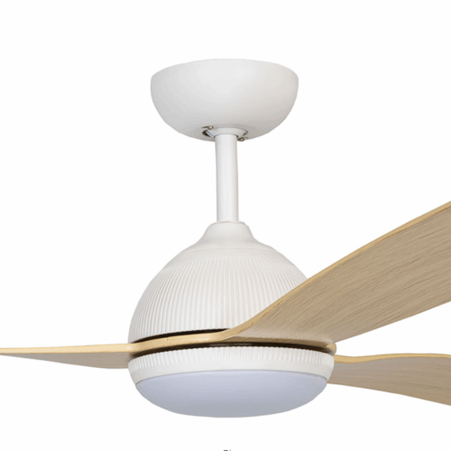 claro groove dc with LED - white with timber blades - close up