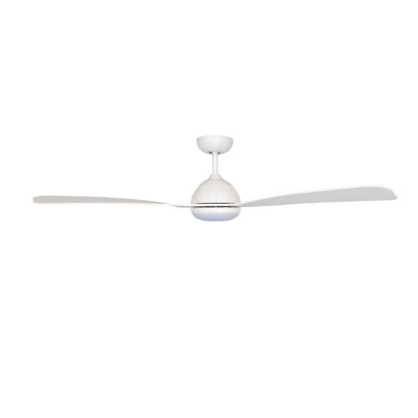 Claro Groove DC Ceiling Fan with CCT LED Light and Remote - White 52"