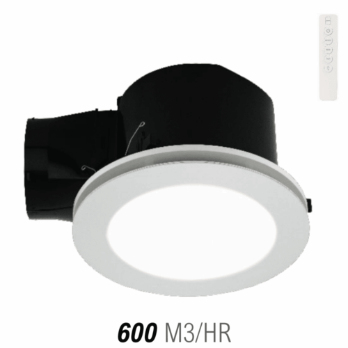 Mercator Steady 24/7 exhaust fan with CCT LED light and remote (airflow included)