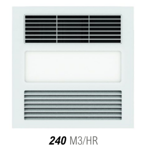 Mercator Mercury Lite 3-in-1 Exhaust Fan with Heat and CCT LED Light White