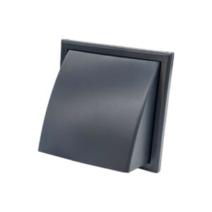 Hooded Wall Vent 125mm - Dark Grey - Image 1