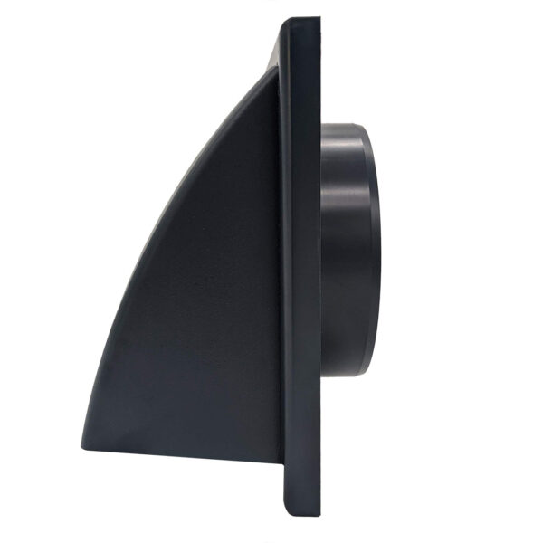 Round Fixed Louvre Wall Vent 150mm with Flyscreen - Dark Grey