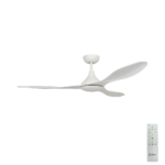 Claro Flight DC Ceiling Fan with LED Light - White 52"