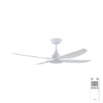 Ventair Alaska DC Ceiling Fan with LED Light - White 48"