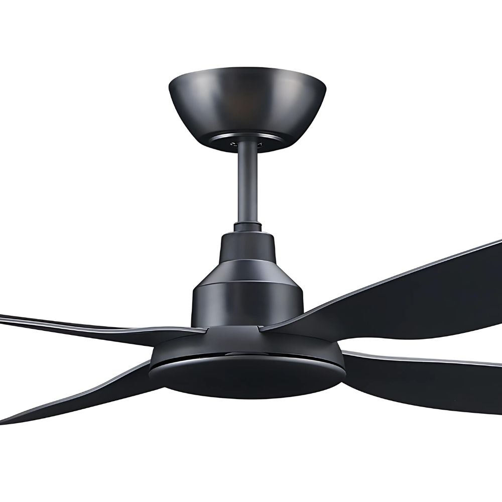 ALASKA DC – 52__1300mm 4 Blade DC Ceiling Fan – Black – Indoor_Covered Outdoor – Remote included-ZOOM