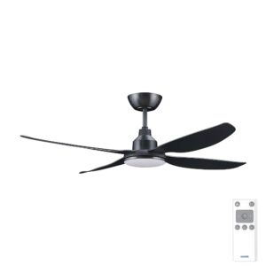 Ventair Alaska DC Ceiling Fan with LED Light - Black 52"