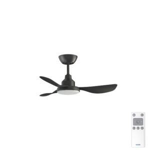 Ventair Glacier DC Ceiling Fan with LED Light - Black 36"