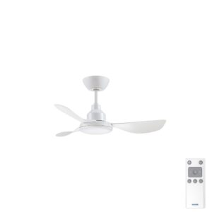 Ventair Glacier DC Ceiling Fan with LED Light - White 36"