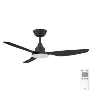 Ventair Glacier DC Ceiling Fan with LED Light - Black 56"