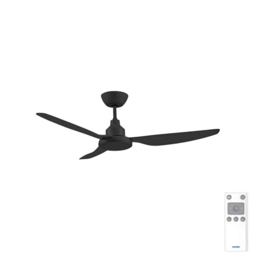 ventair glacier dc ceiling fan in black 48 inch