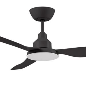 ventair glacier dc ceiling fan with led light in black 48 inch close up