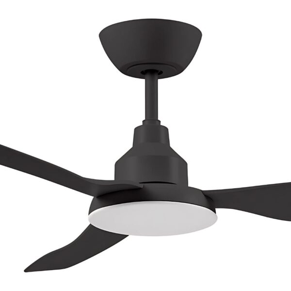 Ventair Glacier DC Ceiling Fan with LED Light - Black 52"