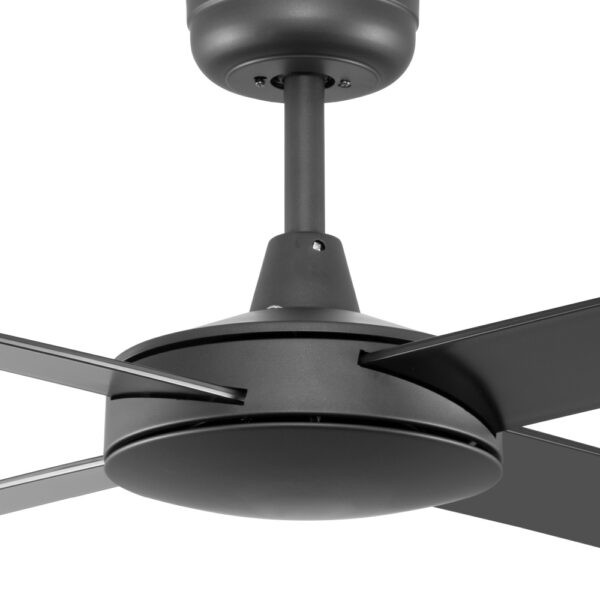 Fanco Eco Silent Deluxe DC Ceiling Fan with Tri Control - Black 52"