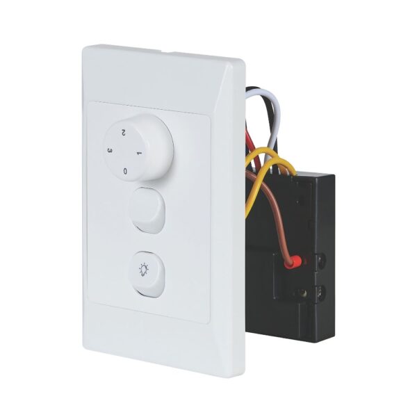 Ventair FleXmech DC 3-Speed Wall Control with Isolation and Light Switch