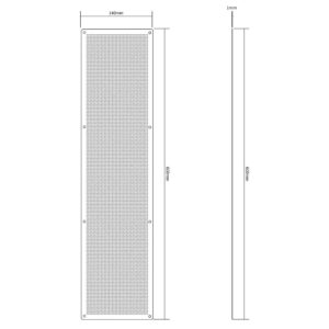 600x140mm Eave Vent by Alpine Ventilation - dimensions