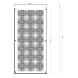 400x200mm Eave Vent by Alpine Ventilation - dimensions