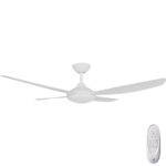 Calibo Vanga DC Ceiling Fan with LED Light - White 56"