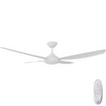 Calibo Vanga DC Ceiling Fan with LED Light - White 56"