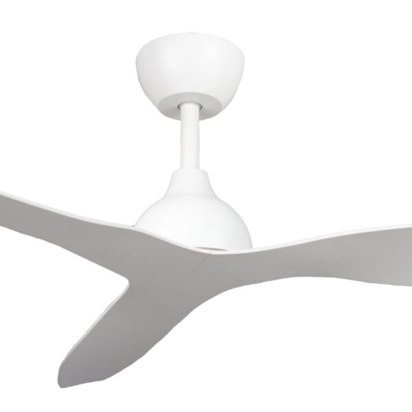 Claro Whisper IP66 DC Ceiling Fan - White 52"