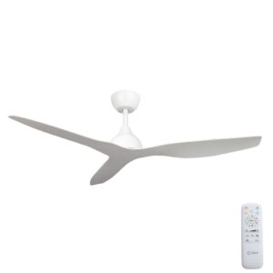 Claro Whisper IP66 DC Ceiling Fan - White 52"